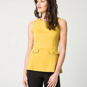 Ponte Crew Neck Peplum Top